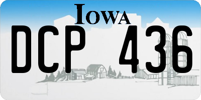 IA license plate DCP436