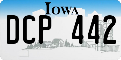 IA license plate DCP442