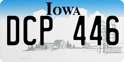 IA license plate DCP446