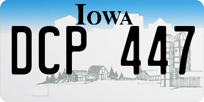 IA license plate DCP447