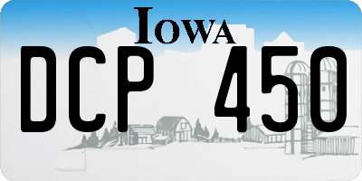 IA license plate DCP450
