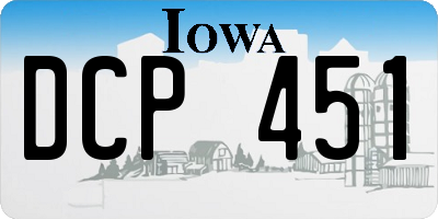 IA license plate DCP451