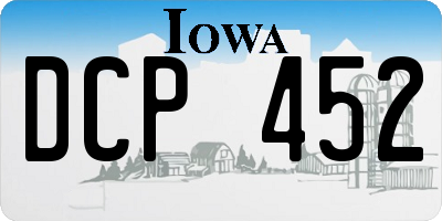 IA license plate DCP452