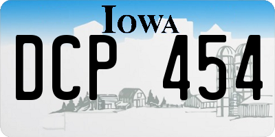 IA license plate DCP454