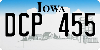 IA license plate DCP455