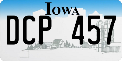 IA license plate DCP457