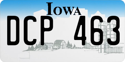 IA license plate DCP463
