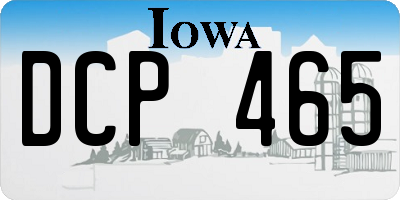 IA license plate DCP465