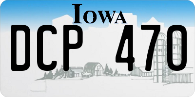 IA license plate DCP470