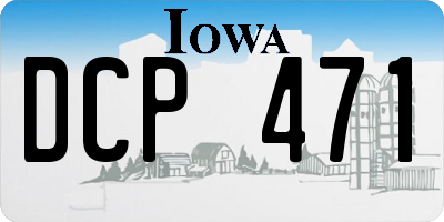 IA license plate DCP471