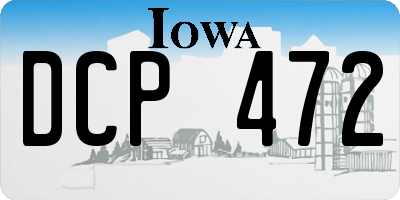 IA license plate DCP472