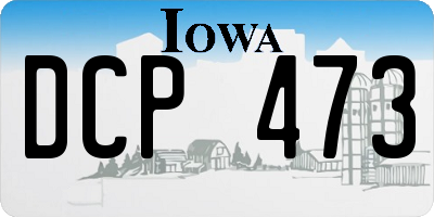 IA license plate DCP473