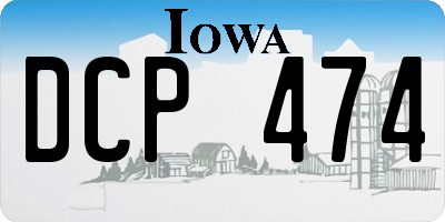 IA license plate DCP474