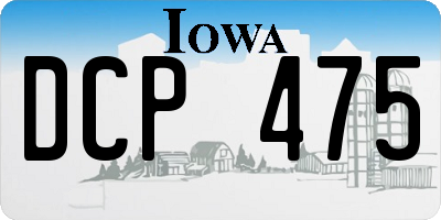 IA license plate DCP475