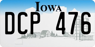 IA license plate DCP476
