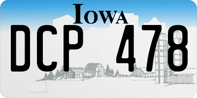 IA license plate DCP478