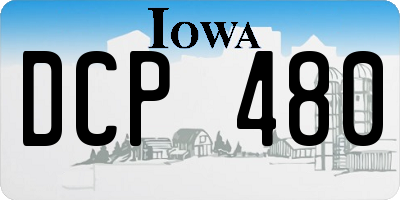 IA license plate DCP480
