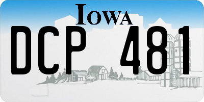 IA license plate DCP481