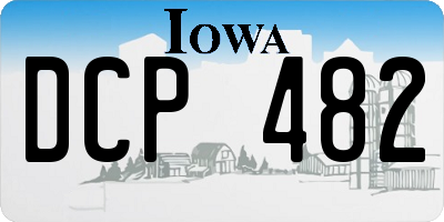 IA license plate DCP482