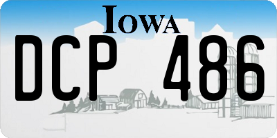 IA license plate DCP486