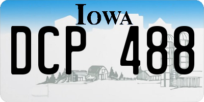 IA license plate DCP488