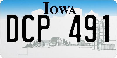 IA license plate DCP491