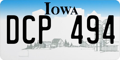 IA license plate DCP494