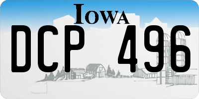 IA license plate DCP496