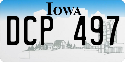 IA license plate DCP497