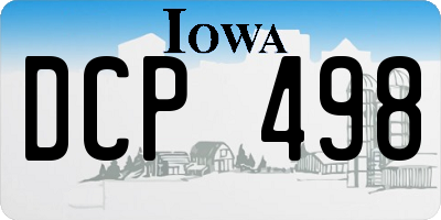 IA license plate DCP498