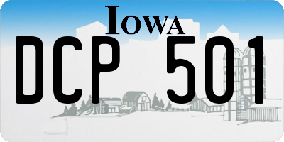 IA license plate DCP501