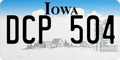 IA license plate DCP504