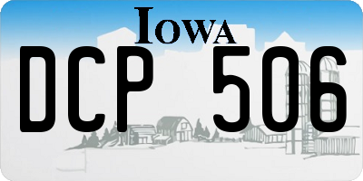 IA license plate DCP506