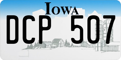 IA license plate DCP507