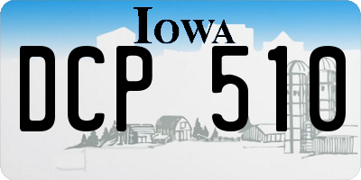 IA license plate DCP510