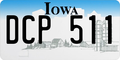 IA license plate DCP511