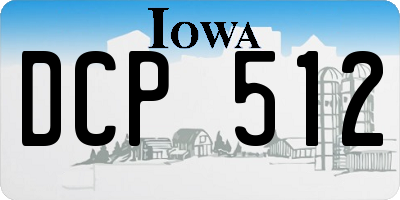 IA license plate DCP512