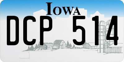 IA license plate DCP514