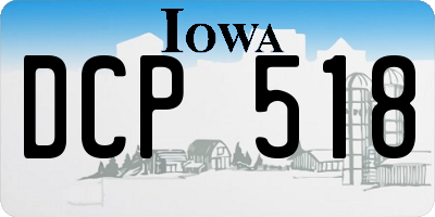 IA license plate DCP518