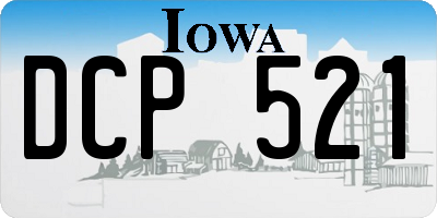 IA license plate DCP521