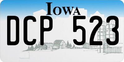 IA license plate DCP523