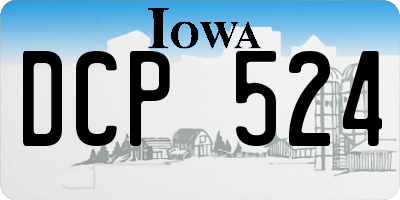 IA license plate DCP524