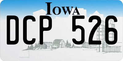 IA license plate DCP526