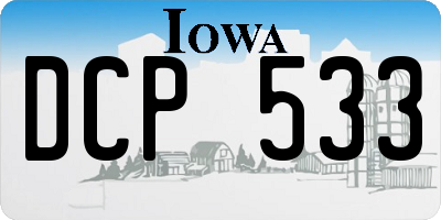 IA license plate DCP533