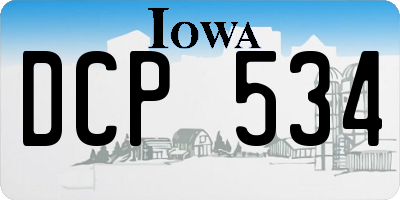 IA license plate DCP534