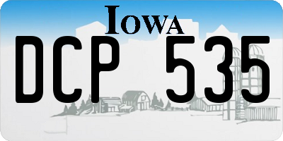 IA license plate DCP535