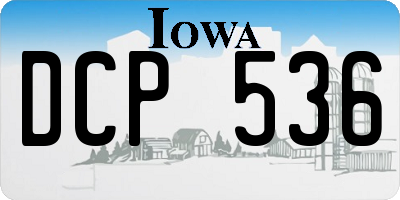 IA license plate DCP536