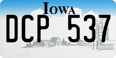 IA license plate DCP537