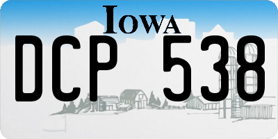 IA license plate DCP538