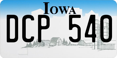 IA license plate DCP540